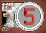 2012 Johnny Bench Topps SERIES ONE COMMEMORATIVE RETIRED NUMBER PATCH #RN-JB Cincinnati Reds