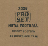 2026 Pro Set Metal Football Hobby, 10 Box Case