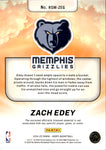 2024-25 Zach Edey Panini NBA Hoops RISE' n SHINE ROOKIE JERSEY RELIC #RSM-ZEG Memphis Grizzlies