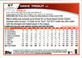2013 Mike Trout Topps SP VARIATION #27 Anaheim Angels 2