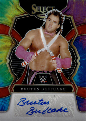 2023 Brutus "The Barber" Beefcake Panini Select WWE TIE DYE LEGEND AUTO 03/25 AUTOGRAPH #SG-BBF WWE Legend