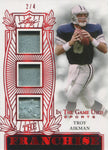 2024 Troy Aikman Leaf In the Game Used RED THE FRANCHISE TRIPLE JERSEY 2/4 RELIC #TR-TA1 Dallas Cowboys HOF