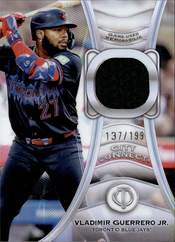2025 Vladimir Guerrero Jr. Topps Tribute CITY CONNECT JERSEY 137/199 RELIC #TT-VG Toronto Blue Jays