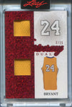 2023 Kobe Bryant Leaf Superlative RED ARISTOCRACY DUAL JERSEY 03/25 RELIC #A-11 Los Angeles Lakers HOF