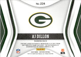 2020 AJ Dillon Panini Certified ROOKIE MIRROR RED PATCH AUTO 136/249 AUTOGRAPH RELIC #224 Green Bay Packers