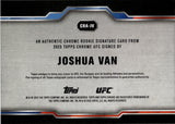 2025 Joshua Van Topps Chrome ROOKIE AUTO AUTOGRAPH RC #CRA-JV Flyweight