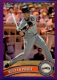 2011 Buster Posey Topps Chrome PURPLE REFRACTOR 428/499 #1 San Francisco Giants