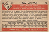 1953 Bill Miller Bowman Black and White #54 New York Yankees BV $40