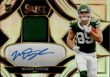 2025 Mason Taylor Panini Select ROOKIE SIGNATURE MATERIALS PATCH 33/249 RC AUTOGRAPH AUTO JERSEY #RSMP-MTR New York Jets