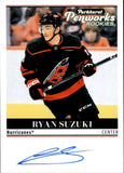 2025-26 Ryan Suzuki Upper Deck Parkhurst PENWORKS ROOKIES AUTOGRAPH RC AUTO #PWR-RS Carolina Hurricanes