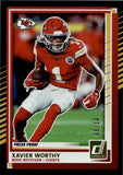 2025 Xavier Worthy Panini Donruss BLACK PRESS PROOF 8/10 #170 Kansas City Chiefs