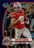 2024 Emeka Egbuka Bowman University Chrome PURPLE REFRACTOR 219/399 #70 Ohio State Buckeyes Tampa Bay Buccaneers