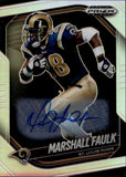 2025 Marshall Faulk Panini Prizm Black SILVER PRIZM SIGNATURES AUTOGRAPH AUTO #140 St. Louis Rams