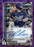 2025 Dalton Rushing Topps Chrome Update PURPLE SPECKLE REFRACTOR ROOKIE AUTOGRAPH 160/299 RC AUTO #RA-DR Los Angeles Dodgers