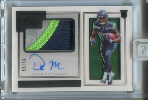 2019 DK Metcalf Panini One ROOKIE PATCH AUTO 85/99 AUTOGRAPH RELIC #108 Seattle Seahawks