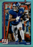 2025 Malik Nabers Topps Chrome TEAL REFRACTOR 260/299 #225 New York Giants