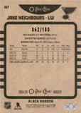 2024-25 Jake Neighbours O-Pee-Chee RETRO BLACK BORDER 062/100 #327 St. Louis Blues