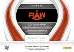 2023 Kofi Kingston Panini Immaculate Collection WWE JUMBO SHIRT AUTO 34/99 AUTOGRAPH RELIC #MA-KKG Monday Night Raw