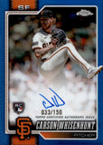 2026 Carson Whisenhunt Topps Chrome BLUE REFRACTOR ROOKIE AUTOGRAPH 33/150 RC AUTO #RA-CW San Francisco Giants
