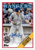 2023 Josh Jung Topps 1988 DESIGN ROOKIE AUTOGRAPH RC AUTO #88BA-JJ Texas Rangers