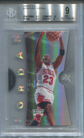 2006-07 Michael Jordan Fleer E-X BGS 9 #4 Chiacgo Bulls HOF 4435