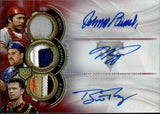 2019 Johnny Bench Mike Piazza Buster Posey Topps Triple Threads 150 YEARS TRIPLE AUTO RELIC 1/1 ONE OF ONE AUTOGRAPH JERSEY PATCH #150YAR-BPP Reds Dodgers Giants