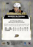 2021-22 Mason McTavish Upper Deck Stature GREEN ROOKIE 129/149 RC #189 Anaheim Ducks
