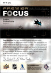 2023-24 Danil Gushchin Upper Deck Premier FOCUS ROOKIE PATCH AUTO 25/49 AUTOGRAPH RELIC RC #PFR-DG San Jose Sharks
