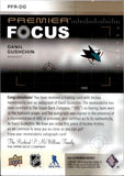 2023-24 Danil Gushchin Upper Deck Premier FOCUS ROOKIE PATCH AUTO 25/49 AUTOGRAPH RELIC RC #PFR-DG San Jose Sharks