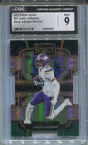 2023 Justin Jefferson Panini Select CONCOURSE BLACK AND GREEN DIE CUT CGC 9 #65 Minnesota Vikings 5208