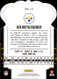 2013 Ben Roethlisberger Panini Crown Royale PURPLE HOLOFOIL 11/25 #13 Pittsburgh Steelers