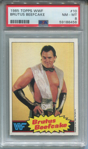 1985 Brutus Beefcake Topps WWF ROOKIE RC PSA 8 #10 WWE Legend The Barber