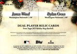 2025 James Wood Dylan Crews Topps Holiday Mega DUAL JERSEY 24/25 RELIC #DPR-WC Washington Nationals