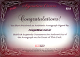 2009 Angelina Love TriStar TNA Wrestling Knockouts SIGNATURE CURVES AUTO AUTOGRAPH #KA1