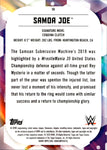 2020 Samoa Joe Topps Chrome WWE BLACK REFRACTOR 09/10 #56 Monday Night Raw