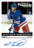 2025-26 Matthew Robertson Upper Deck Parkhurst PENWORKS ROOKIES AUTOGRAPH RC AUTO #PWR-MR New York Rangers