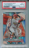 2025 JJ Wetherholt Bowman's Best AQUA LAVA REFRACTOR TOP PROSPECTS ROOKIE 068/199 RC PSA 10 #TP-14 St. Louis Cardinals 9586