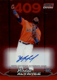 2024 Yordan Alvarez Stadium Club Chrome RED REFRACTOR AUTOGRAPH 42/50 AUTO #SCCA-YA Houston Astros