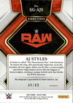 2022 AJ Styles Panini Select WWE BLUE SIGNATURE AUTO 48/49 AUTOGRAPH #SG-AJS Monday Night Raw