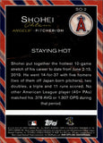 2019 Shohei Ohtani Topps Update Series PLAYER HIGHLIGHTS #SO-2 Anaheim Angels