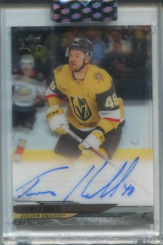2024-25 Tomas Hertl Upper Deck Clear Cut AUTO AUTOGRAPH #CC-TH Las Vegas Golden Knights