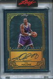 2026 Karl Malone Leaf Decadence TEAL FRAMED AUTO 09/10 AUTOGRAPH #BA-KM1 Utah Jazz HOF