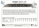 2022 Bobby Witt Jr. Topps ROOKIE RC #USC100 Kansas City Royals