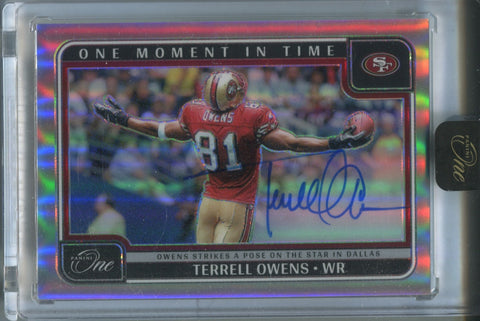 2024 Terrell Owens Panini One ONE MOMENT IN TIME AUTO 91/99 AUTOGRAPH #385 San Francsico 49ers