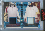 2023 John McEnroe Bjorn Borg Leaf Art of Sport BLUE CANVAS COMBOS DUAL SHIRT 3/4 RELIC #CC-13 Tennis