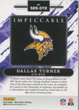 2024 Dallas Turner Panini Impeccable ROOKIE SILVER BAR JERSEY NUMBER 15/25 RC #SRS-DTR Minnesota Vikings