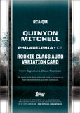 2024 Quinyon Mitchell Topps Signature Class ORANGE ROOKIE VARIATION AUTO 25/50 AUTOGRAPH RC #RCA-QM Philadelphia Eagles