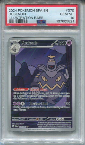 2024 Dusknoir Pokemon Shrouded Fable ENGLISH ILLUSTRATION RARE PSA 10 #070 5821