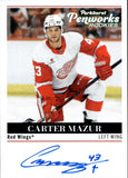 2025-26 Carter Mazur Upper Deck Parkhurst PENWORKS ROOKIES AUTOGRAPH RC AUTO #PWR-CM Detroit Red Wings