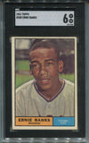 1961 Ernie Banks Topps SGC 6 #350 Chicago Cubs HOF 7749